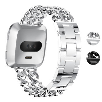 Fb.m86.ss Gallery Silver StrapsCo Alloy Chain Link Watch Bracelet Band Strap For Fitbit Versa