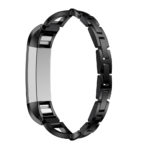 Fb.m88.mb Main Black StrapsCo Alloy Watch Bracelet Band Strap With Rhinestones For Fitbit Alta & Alta HR