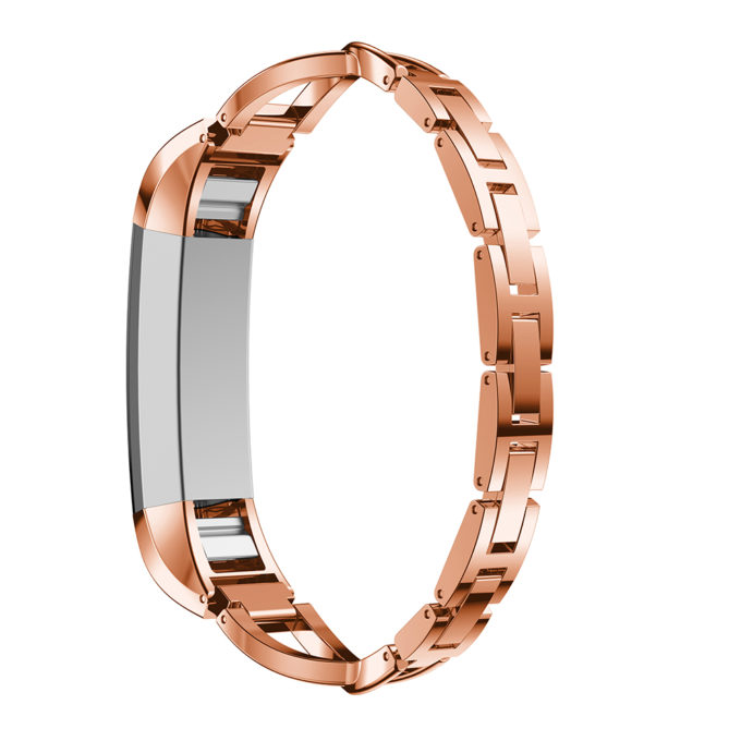Fb.m88.rg Main Rose Gold StrapsCo Alloy Watch Bracelet Band Strap With Rhinestones For Fitbit Alta & Alta HR