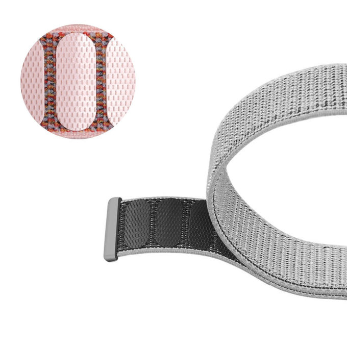 Fb.ny4.22 Alt White StrapsCo Woven Nylon Watch Band Strap For Fitbit Versa