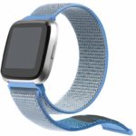 Fb.ny4.5 Angle Blue StrapsCo Woven Nylon Watch Band Strap For Fitbit Versa