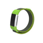 Fb.ny6.11a.7 Front Neon Green & Grey StrapsCo Woven Nylon Watch Band Strap For Fitbit Charge 2