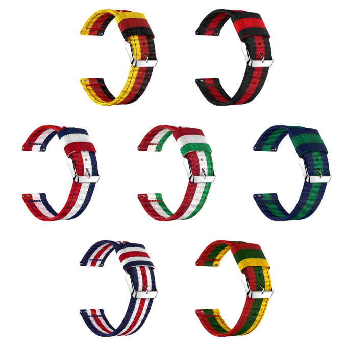 Fb.ny7 All Colors StrapsCo Multicolor Striped Nylon Watch Band Strap For Fitbit Versa