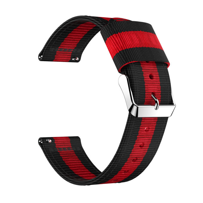 Fb.ny7.1.6 Back Black Red StrapsCo Multicolor Striped Nylon Watch Band Strap For Fitbit Versa