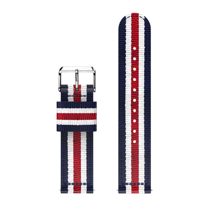 Fb.ny7.6.22.5 Up Red White Blue StrapsCo Multicolor Striped Nylon Watch Band Strap For Fitbit Versa