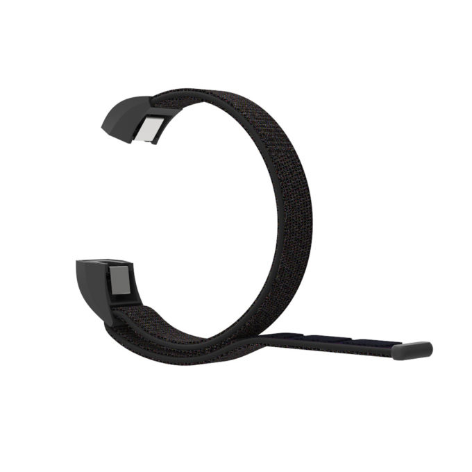 Fb.ny8.1 Alt Black StrapsCo Woven Nylon Watch Band Strap For Fitbit Alta & Alta HR