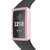 Fb.pc8.13 Front Pink StrapsCo Silicone Rubber Protective Case For Fitbit Charge 3