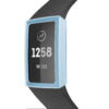 Fb.pc8.5 Front Blue StrapsCo Silicone Rubber Protective Case For Fitbit Charge 3