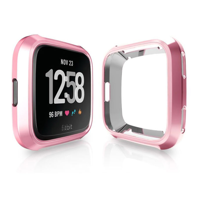 Fb.pc9.13 Angle Pink StrapsCo TPU Protective Case For Fitbit Versa