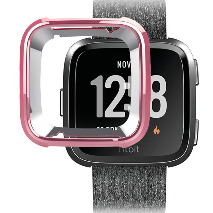 Fb.pc9.13 Up Pink StrapsCo TPU Protective Case For Fitbit Versa
