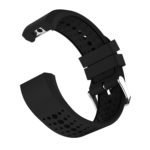 Fb.r35.1 Angle Black StrapsCo Perforated Silicone Rubber Watch Band Strap For Fitbit Charge 2