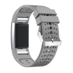 Fb.r35.7 Main Grey StrapsCo Perforated Silicone Rubber Watch Band Strap For Fitbit Charge 2