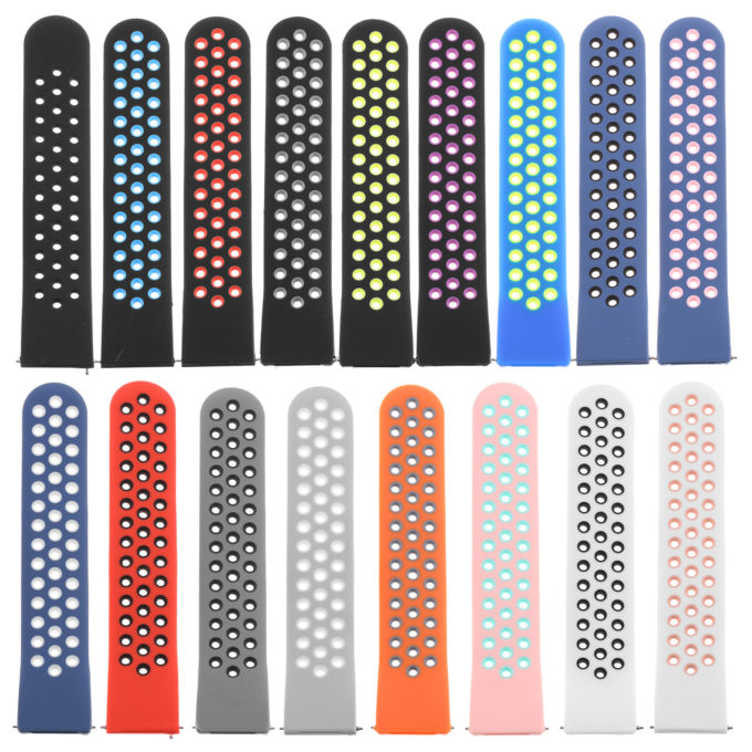 Fb.r37 All Colors StrapsCo Perforated Silicone Rubber Watch Band Quick Release Strap For Fitbit Versa SmallLarge