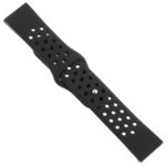Fb.r37.1 Angle Black StrapsCo Perforated Silicone Rubber Watch Band Quick Release Strap For Fitbit Versa SmallLarge