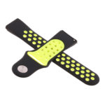 Fb.r37.1.11 Cross Black & Green StrapsCo Perforated Silicone Rubber Watch Band Quick Release Strap For Fitbit Versa SmallLarge