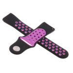 Fb.r37.1.18 Cross Black & Purple StrapsCo Perforated Silicone Rubber Watch Band Quick Release Strap For Fitbit Versa SmallLarge