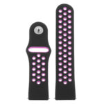 Fb.r37.1.18 Up Black & Purple StrapsCo Perforated Silicone Rubber Watch Band Quick Release Strap For Fitbit Versa SmallLarge