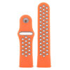 Fb.r37.12.7 Up Orange & Grey StrapsCo Perforated Silicone Rubber Watch Band Quick Release Strap For Fitbit Versa SmallLarge