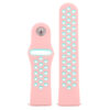 Fb.r37.13.11 Up Pink & Green StrapsCo Perforated Silicone Rubber Watch Band Quick Release Strap For Fitbit Versa SmallLarge