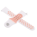Fb.r37.22.13 Cross White & Pink StrapsCo Perforated Silicone Rubber Watch Band Quick Release Strap For Fitbit Versa SmallLarge