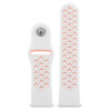 Fb.r37.22.13 Up White & Pink StrapsCo Perforated Silicone Rubber Watch Band Quick Release Strap For Fitbit Versa SmallLarge