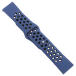 Fb.r37.5a.1 Angle Dark Blue & Black StrapsCo Perforated Silicone Rubber Watch Band Quick Release Strap For Fitbit Versa SmallLarge