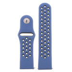 Fb.r37.5a.1 Up Dark Blue & Black StrapsCo Perforated Silicone Rubber Watch Band Quick Release Strap For Fitbit Versa SmallLarge