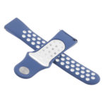 Fb.r37.5a.22 Cross Dark Blue & White StrapsCo Perforated Silicone Rubber Watch Band Quick Release Strap For Fitbit Versa SmallLarge