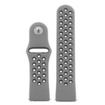 Fb.r37.7.1 Up Grey & Black StrapsCo Perforated Silicone Rubber Watch Band Quick Release Strap For Fitbit Versa SmallLarge