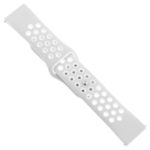 Fb.r37.7.22 Angle Grey & White StrapsCo Perforated Silicone Rubber Watch Band Quick Release Strap For Fitbit Versa SmallLarge