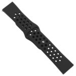 Fb.r37.7a.1 Angle Dark Grey & Black StrapsCo Perforated Silicone Rubber Watch Band Quick Release Strap For Fitbit Versa SmallLarge