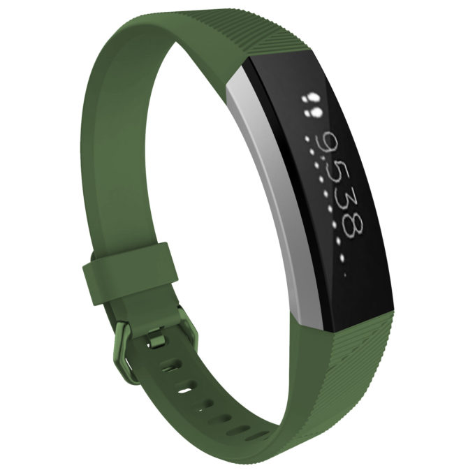 Fb.r41.11a Front Army Green StrapsCo Silicone Rubber Watch Band Strap For Fitbit Alta & Alta HR SmallLarge