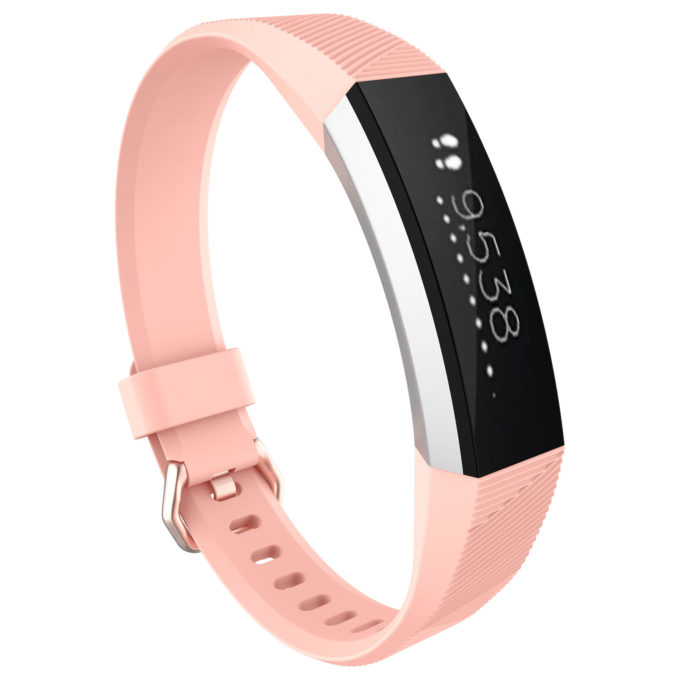 Fb.r41.13 Front Pink StrapsCo Silicone Rubber Watch Band Strap For Fitbit Alta & Alta HR SmallLarge