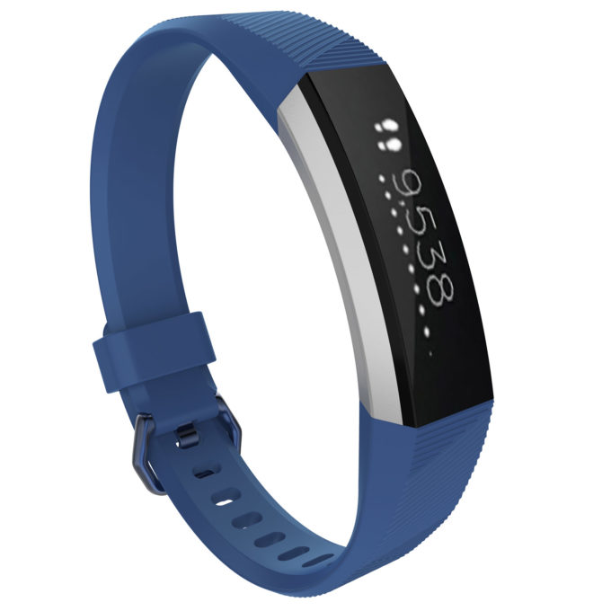 Fb.r41.5 Front Dark Blue StrapsCo Silicone Rubber Watch Band Strap For Fitbit Alta & Alta HR SmallLarge