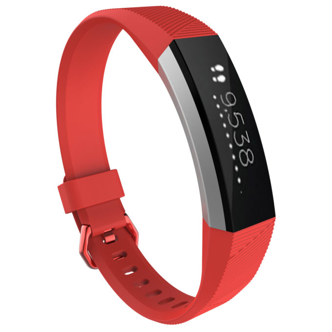 Fb.r41.6 Front Red StrapsCo Silicone Rubber Watch Band Strap For Fitbit Alta & Alta HR SmallLarge