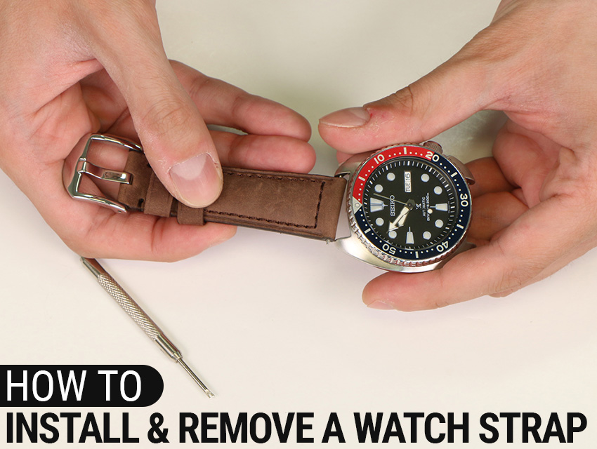 how to install & remove watch band strap header