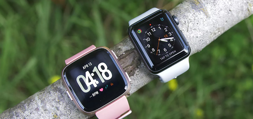 Fitbit versa apple watch 4 on sale