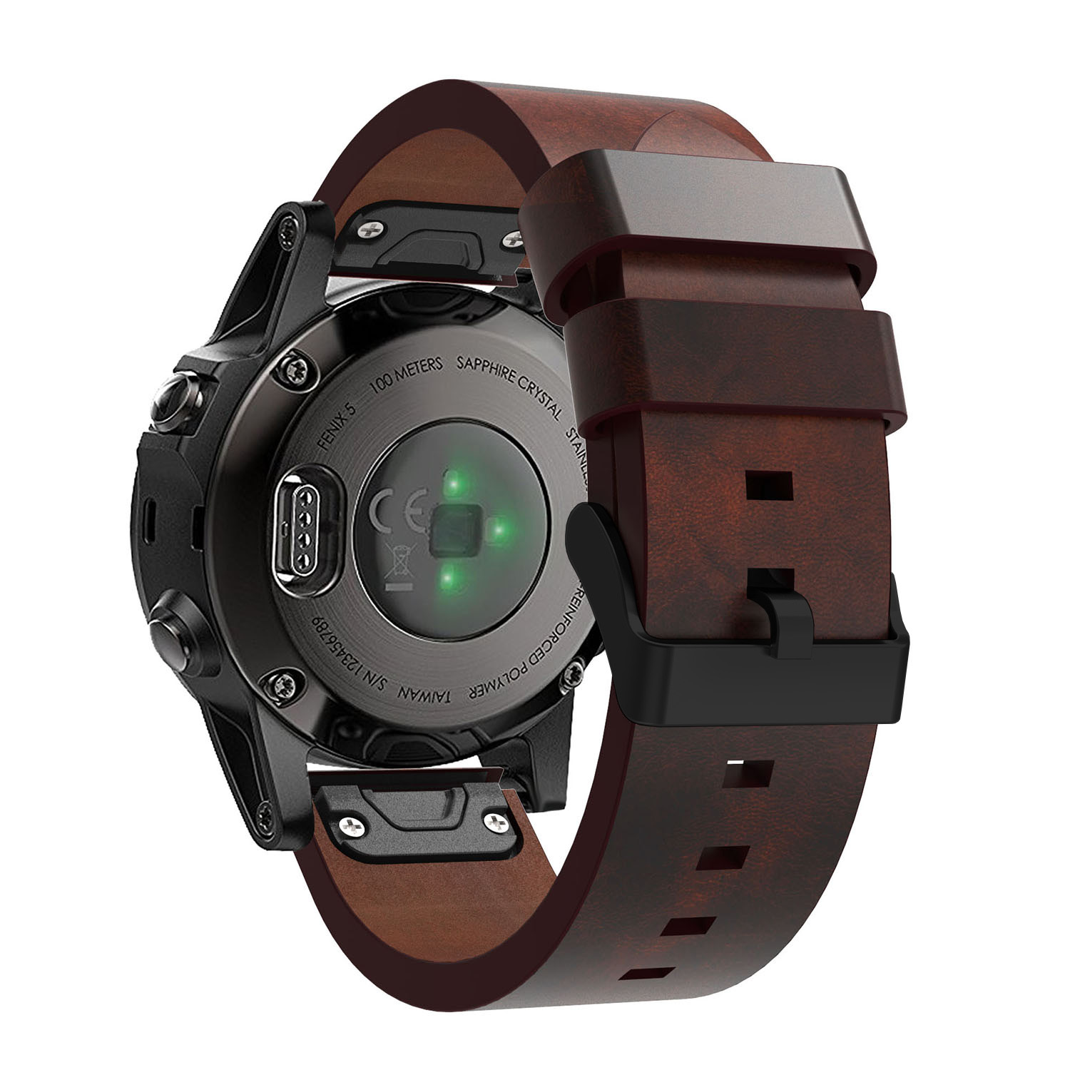 Garmin watch leather strap on sale