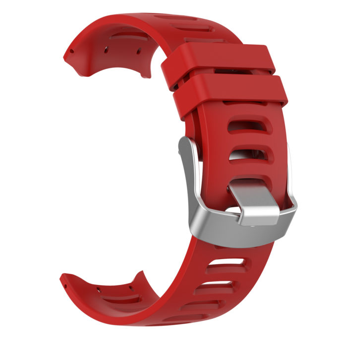 G.r28.6 Back Red StrapsCo Silicone Rubber Replacement Watch Band Strap For Garmin Forerunner 610