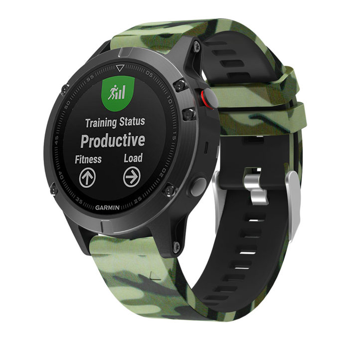 G.r30.i Main Khaki Camo StrapsCo QuickFit 22 Silicone Rubber Watch Band Strap For Garmin Fenix 5 & Forerunner 935 & Instinct