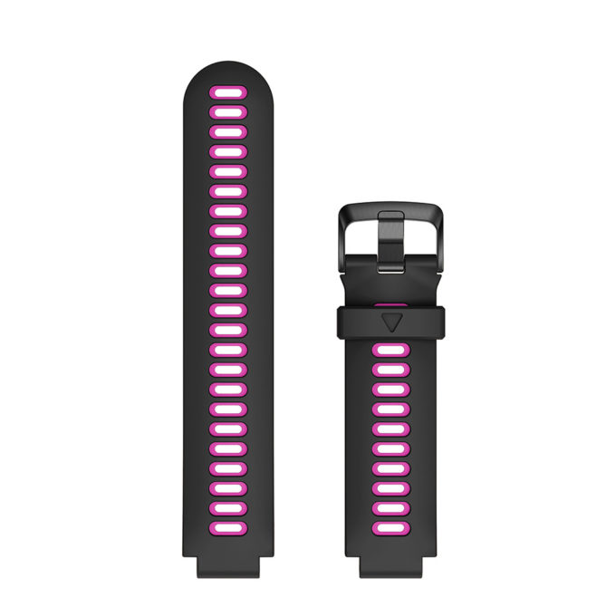 G.r32.1.13.mb Up Black & Pink StrapsCo Silicone Rubber Replacement Watch Band Strap With Black Buckle For Garmin Forerunner & Approach