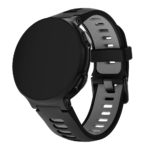 G.r32.1.7.mb Main Black & Grey StrapsCo Silicone Rubber Replacement Watch Band Strap With Black Buckle For Garmin Forerunner & Approach