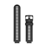 G.r32.1.7.mb Up Black & Grey StrapsCo Silicone Rubber Replacement Watch Band Strap With Black Buckle For Garmin Forerunner & Approach