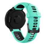 G.r32.11a.1.mb Back Mint Green & Black StrapsCo Silicone Rubber Replacement Watch Band Strap With Black Buckle For Garmin Forerunner & Approach
