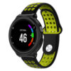 G.r33.1.10 Main Black & Yellow StrapsCo Perforated Silicone Rubber Watch Band Strap For Garmin Forerunner & Approach