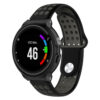 G.r33.1.7 Main Black & Grey StrapsCo Perforated Silicone Rubber Watch Band Strap For Garmin Forerunner & Approach