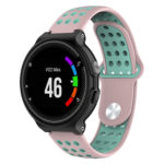 G.r33.13.11 Main Pink & Mint Green StrapsCo Perforated Silicone Rubber Watch Band Strap For Garmin Forerunner & Approach