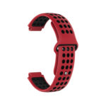 G.r33.6.1 Back Red & Black StrapsCo Perforated Silicone Rubber Watch Band Strap For Garmin Forerunner & Approach