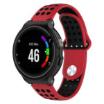 G.r33.6.1 Main Red & Black StrapsCo Perforated Silicone Rubber Watch Band Strap For Garmin Forerunner & Approach