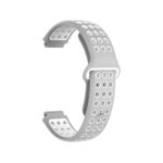 G.r33.7.22 Back Grey & White StrapsCo Perforated Silicone Rubber Watch Band Strap For Garmin Forerunner & Approach